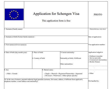 spain schengen visa application